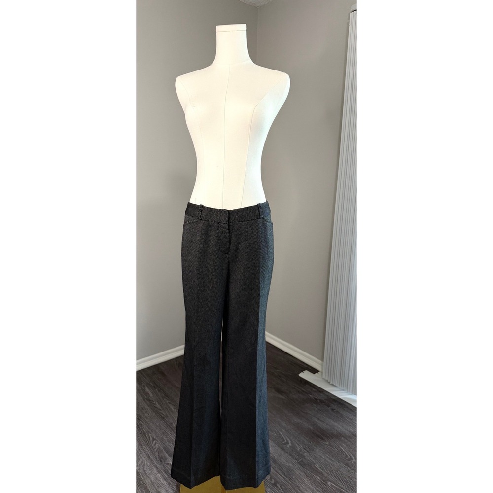 Worthington Trouser Pants Modern Fit Black White Birdseye Pattern Size 4 NEW